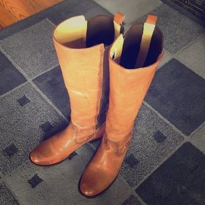 Frye Molly Gore Tall Boot in Whiskey EUC Size 8.5